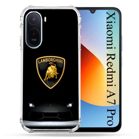 Coque Renforcée Pour Xiaomi Redmi A7 Pro Lamborghini Noir