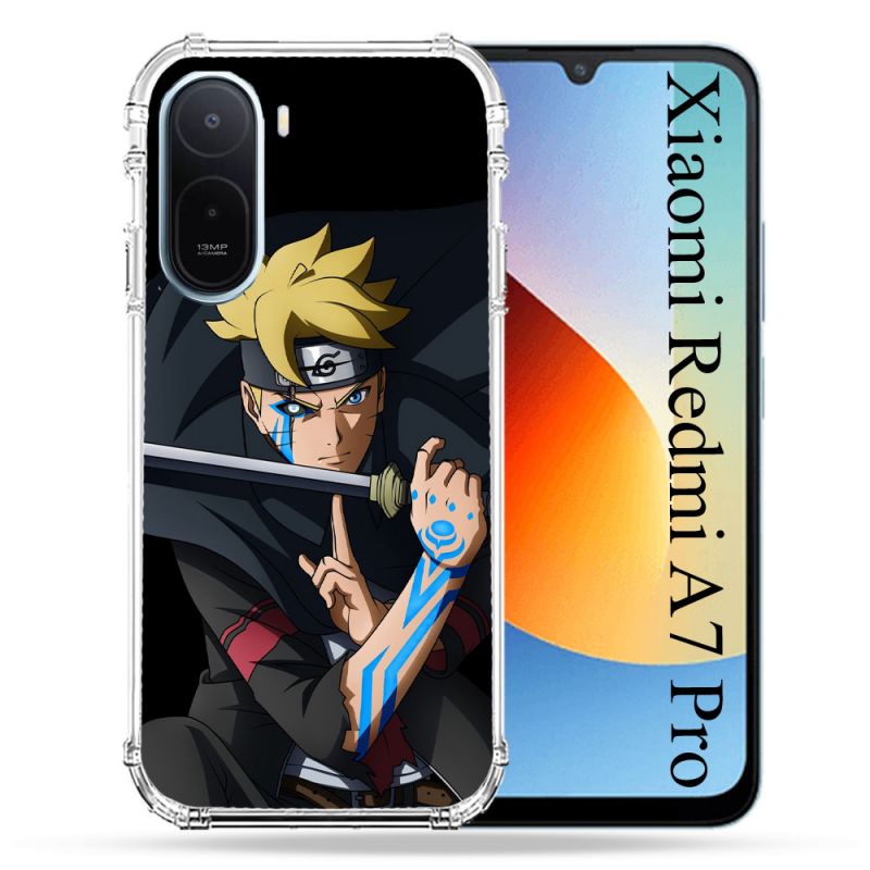 Coque Renforcée Pour Xiaomi Redmi A7 Pro Manga Boruto Tatouage