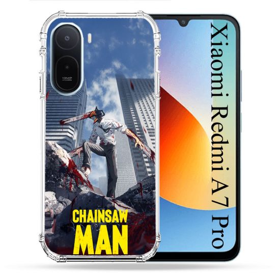 Coque Renforcée Pour Xiaomi Redmi A7 Pro Manga Chainsaw Man Denji