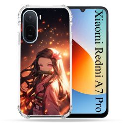 Coque Renforcée Pour Xiaomi Redmi A7 Pro Manga Demon Slayer Nezuko Rose