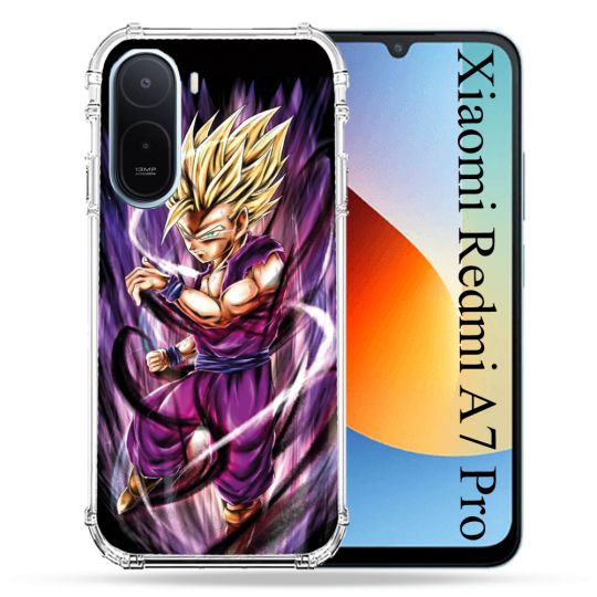 Coque Renforcée Pour Xiaomi Redmi A7 Pro Manga Dragon Ball Sangohan Violet
