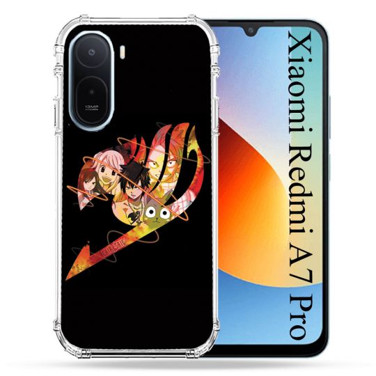 Coque Renforcée Pour Xiaomi Redmi A7 Pro Manga Fairy Tail Logo Noir