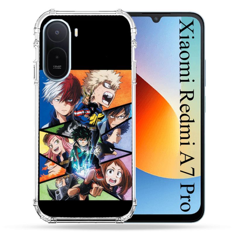 Coque Renforcée Pour Xiaomi Redmi A7 Pro Manga My Hero Academia Noir