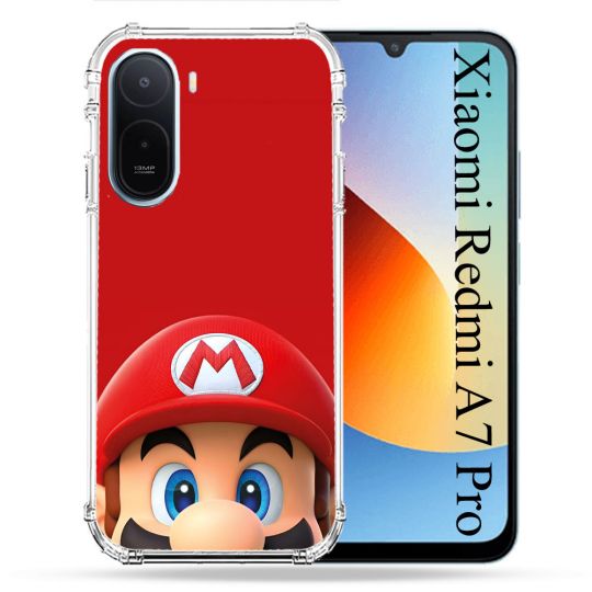 Coque Renforcée Pour Xiaomi Redmi A7 Pro Mario Rouge