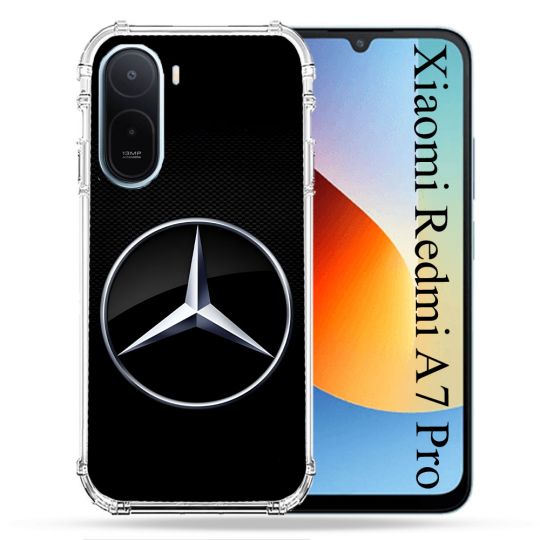 Coque Renforcée Pour Xiaomi Redmi A7 Pro Mercedes Carbone