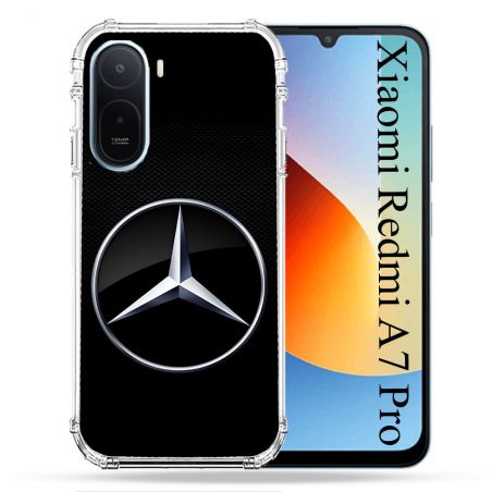 Coque Renforcée Pour Xiaomi Redmi A7 Pro Mercedes Carbone