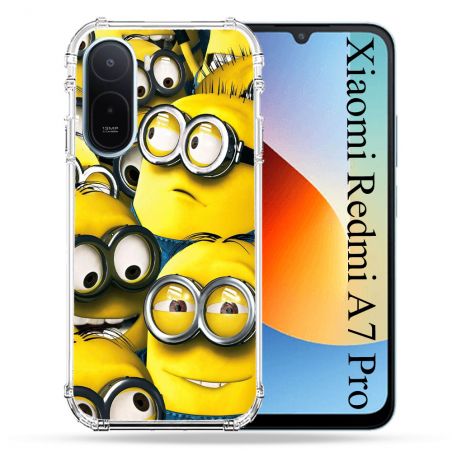 Coque Renforcée Pour Xiaomi Redmi A7 Pro Minions Groupe