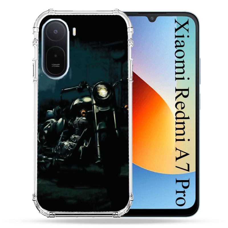 Coque Renforcée Pour Xiaomi Redmi A7 Pro Moto Harley Vintage