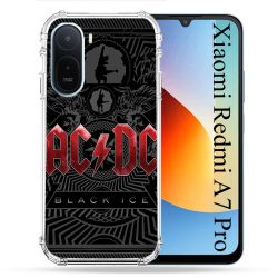 Coque Renforcée Pour Xiaomi Redmi A7 Pro Musique Rock ACDC Rouge