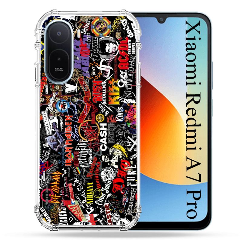 Coque Renforcée Pour Xiaomi Redmi A7 Pro Musique Rock Groupe