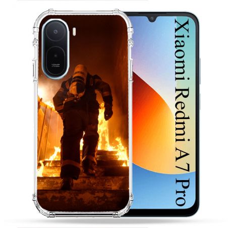 Coque Renforcée Pour Xiaomi Redmi A7 Pro Pompier Escalier