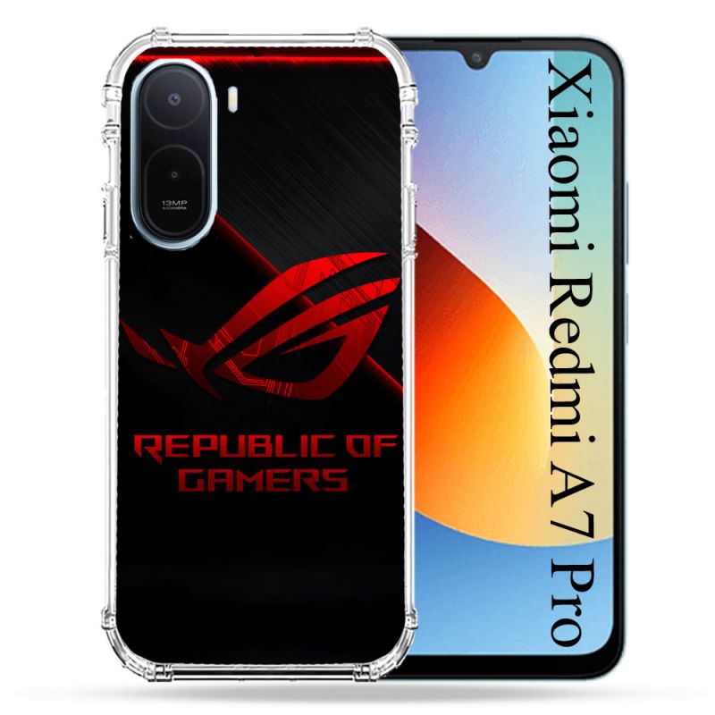 Coque Renforcée Pour Xiaomi Redmi A7 Pro ROG Rouge
