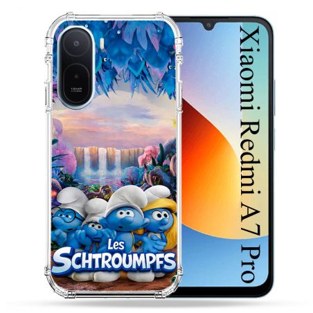 Coque Renforcée Pour Xiaomi Redmi A7 Pro Schtroumpfs Forêt