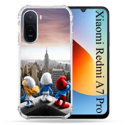 Coque Renforcée Pour Xiaomi Redmi A7 Pro Schtroumpfs New York
