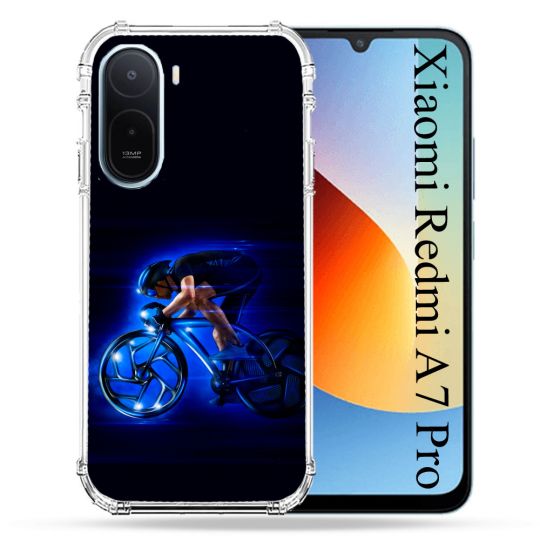 Coque Renforcée Pour Xiaomi Redmi A7 Pro Sport Cyclisme Bleu