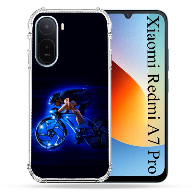 Coque Renforcée Pour Xiaomi Redmi A7 Pro Sport Cyclisme Bleu