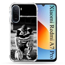 Coque Renforcée Pour Xiaomi Redmi A7 Pro Sport Rugby Noir Blanc