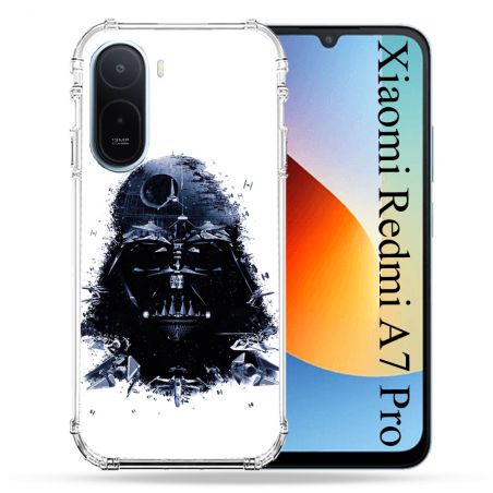 Coque Renforcée Pour Xiaomi Redmi A7 Pro Star Wars - Dark Vador Blanc