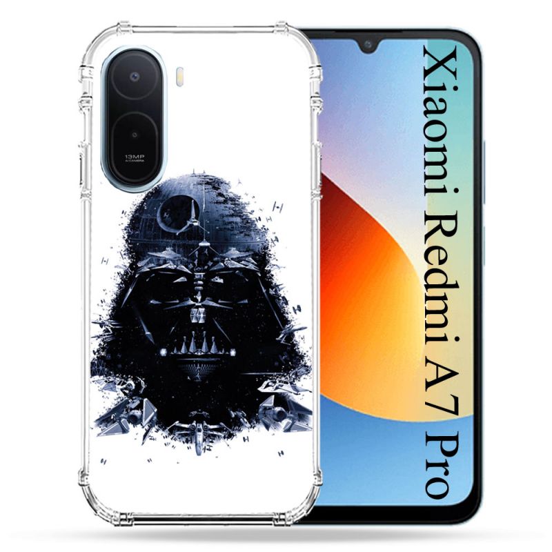 Coque Renforcée Pour Xiaomi Redmi A7 Pro Star Wars - Dark Vador Blanc