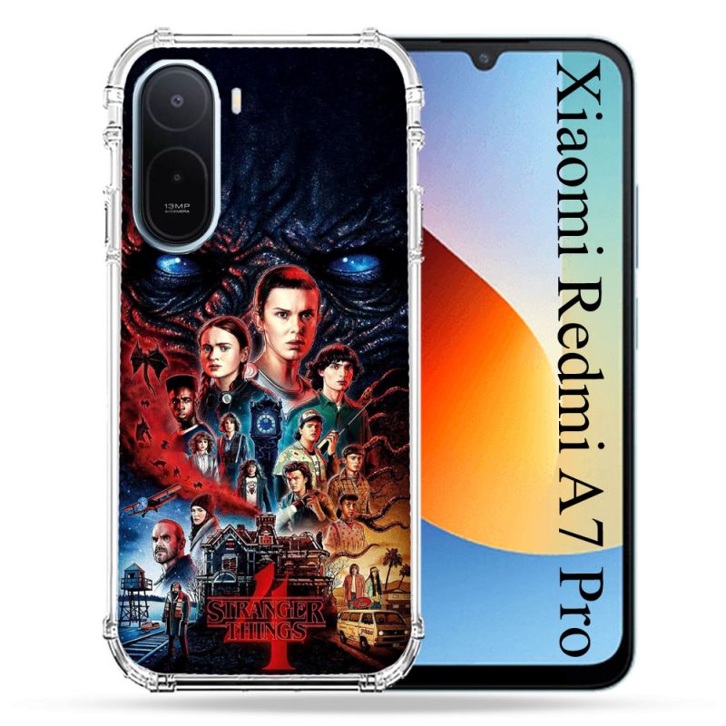 Coque Renforcée Pour Xiaomi Redmi A7 Pro Stranger Things Affiche 4