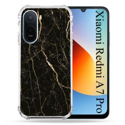 Coque Renforcée Pour Xiaomi Redmi A7 Pro Texture Marbre Noir