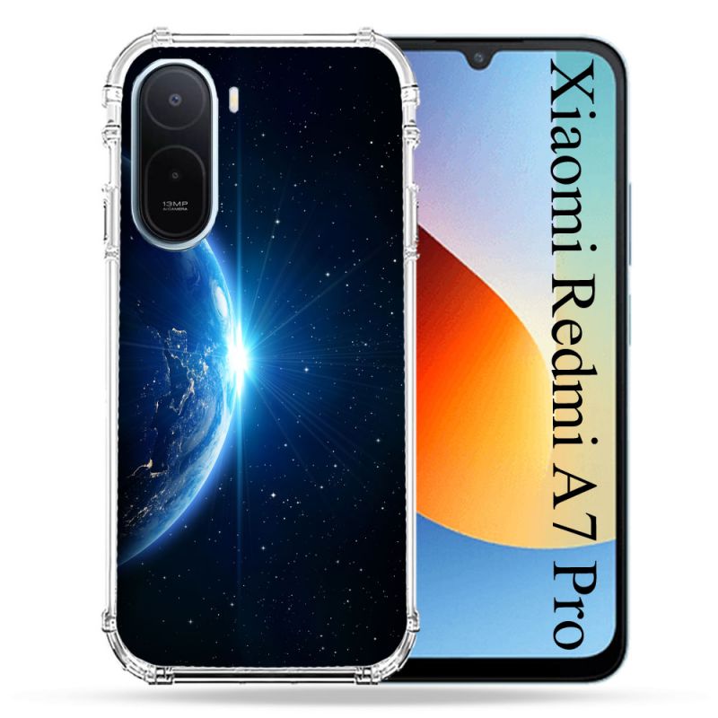 Coque Renforcée Pour Xiaomi Redmi A7 Pro Univers Planete Terre