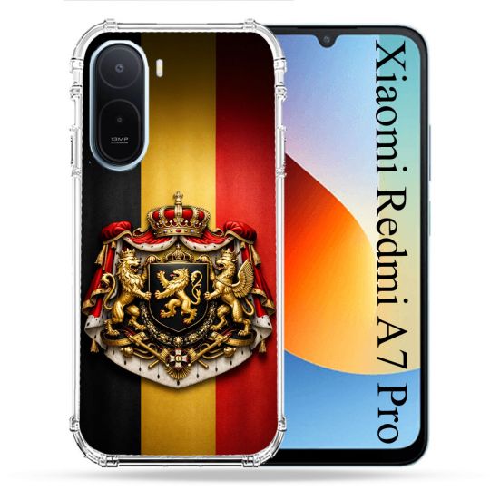 Coque Renforcée Pour Xiaomi Redmi A7 Pro Voyage Drapeau Belgique