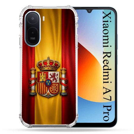 Coque Renforcée Pour Xiaomi Redmi A7 Pro Voyage Drapeau Espagne