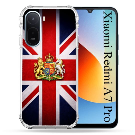 Coque Renforcée Pour Xiaomi Redmi A7 Pro Voyage Drapeau Grande Bretagne UK