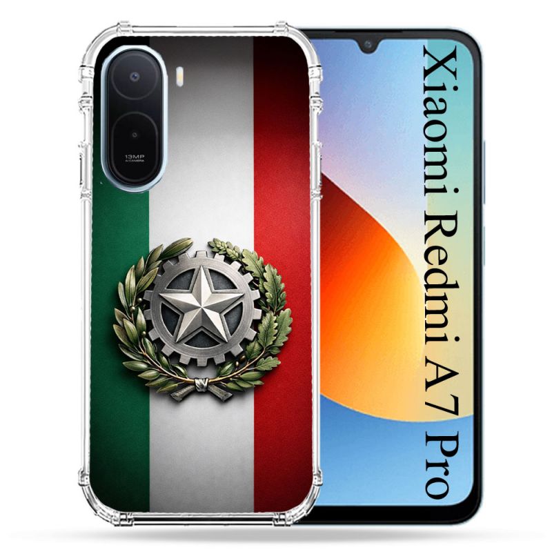 Coque Renforcée Pour Xiaomi Redmi A7 Pro Voyage Drapeau Italie