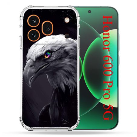 Coque Renforcée Pour Honor 600 Pro 5G Animal Aigle Royal Noir