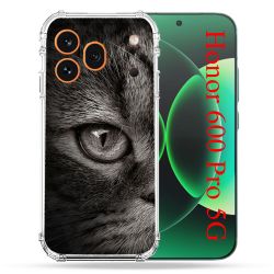 Coque Renforcée Pour Honor 600 Pro 5G Animal Chat Gris