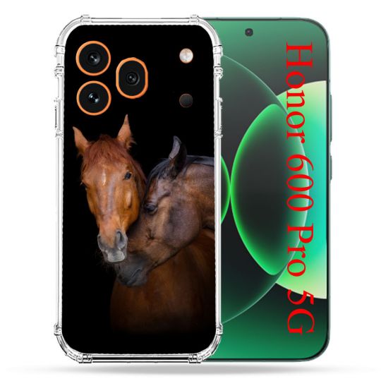 Coque Renforcée Pour Honor 600 Pro 5G Animal Cheval Marron