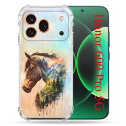 Coque Renforcée Pour Honor 600 Pro 5G Animal Cheval Montagne
