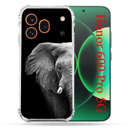 Coque Renforcée Pour Honor 600 Pro 5G Animal Elephant Noir