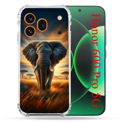 Coque Renforcée Pour Honor 600 Pro 5G Animal Elephant Savane