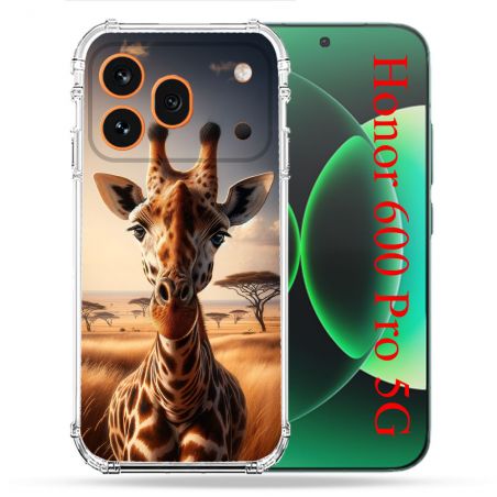 Coque Renforcée Pour Honor 600 Pro 5G Animal Girafe Savane