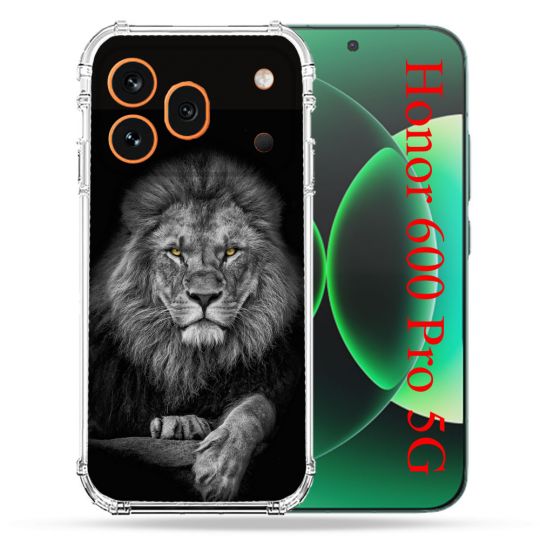 Coque Renforcée Pour Honor 600 Pro 5G Animal Lion Majestueux