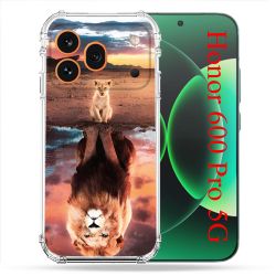 Coque Renforcée Pour Honor 600 Pro 5G Animal Lion Reflet