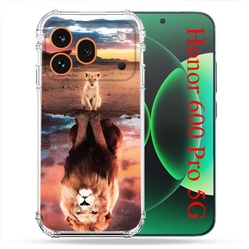 Coque Renforcée Pour Honor 600 Pro 5G Animal Lion Reflet