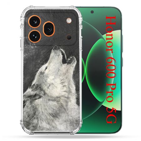Coque Renforcée Pour Honor 600 Pro 5G Animal Loup Hurlement