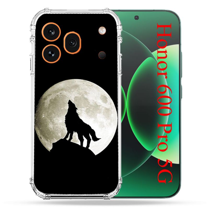 Coque Renforcée Pour Honor 600 Pro 5G Animal Loup Noir