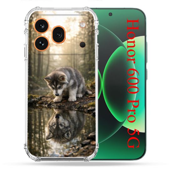 Coque Renforcée Pour Honor 600 Pro 5G Animal Loup Reflet