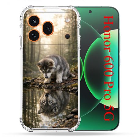 Coque Renforcée Pour Honor 600 Pro 5G Animal Loup Reflet