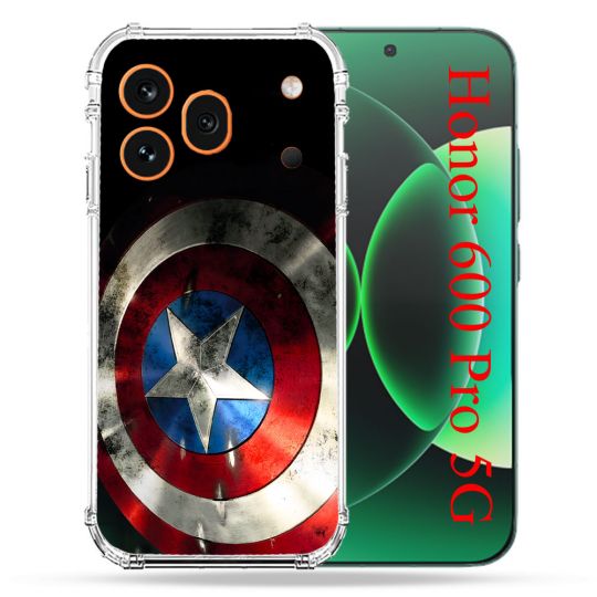 Coque Renforcée Pour Honor 600 Pro 5G Captain America Bouclier