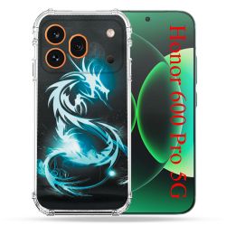Coque Renforcée Pour Honor 600 Pro 5G Fantastique Dragon Bleu