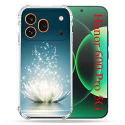 Coque Renforcée Pour Honor 600 Pro 5G Fleur Lotus Blanc