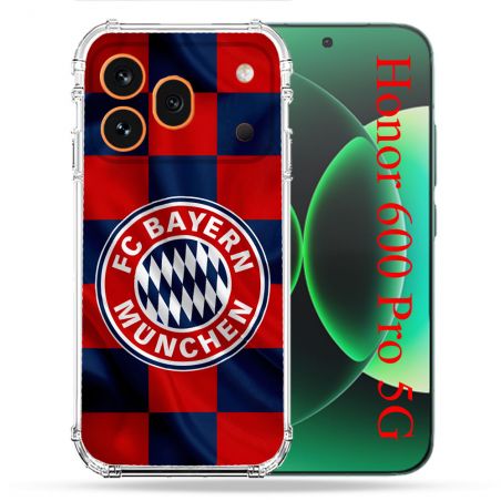 Coque Renforcée Pour Honor 600 Pro 5G Foot Bayern Munich Carreaux