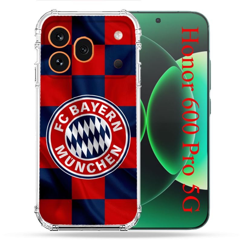 Coque Renforcée Pour Honor 600 Pro 5G Foot Bayern Munich Carreaux