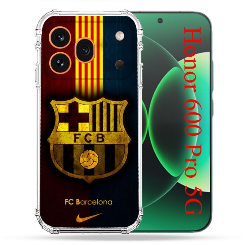 Coque Renforcée Pour Honor 600 Pro 5G Foot FC Barcelone Vintage